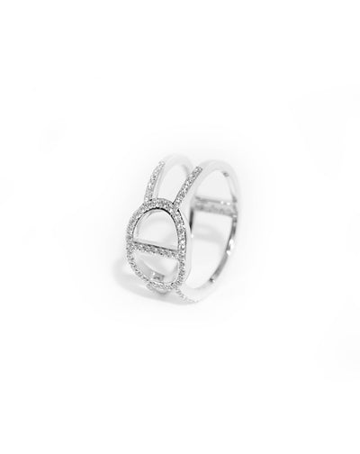 Double Latte Ring - Silver Ice