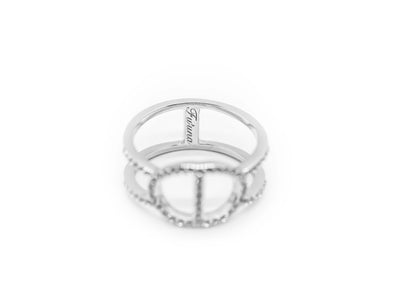 Double Latte Ring - Silver Ice