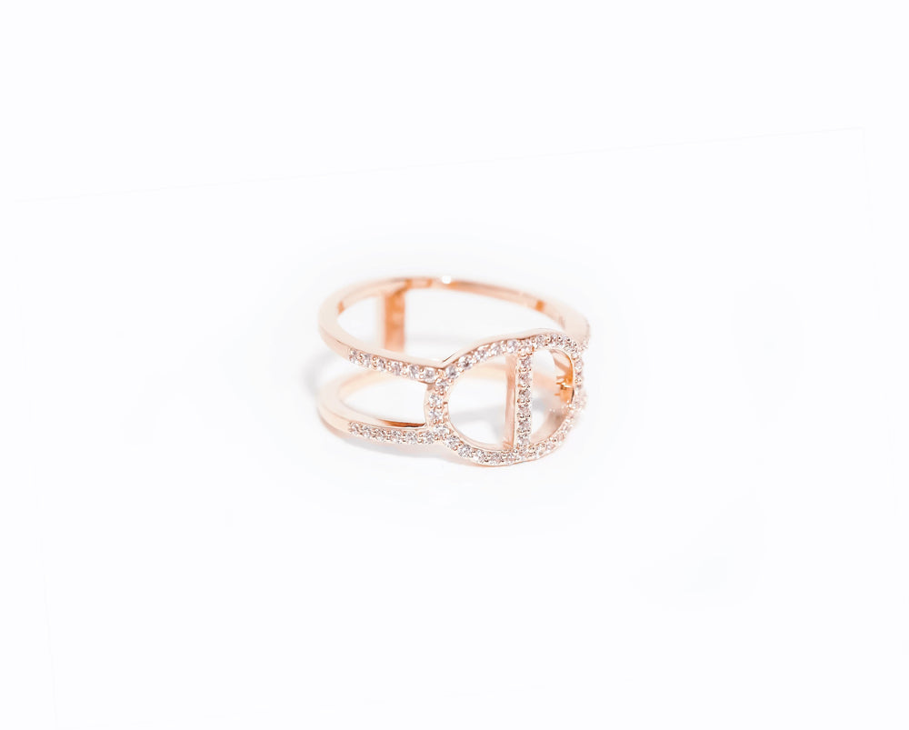 Double Latte Ring - Rosé Gold