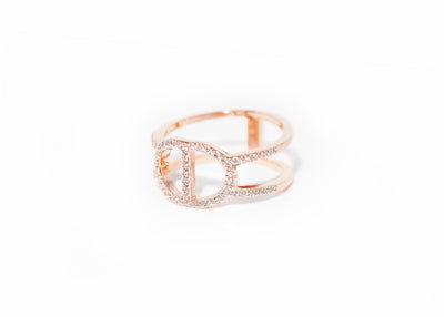 Double Latte Ring - Rosé Gold